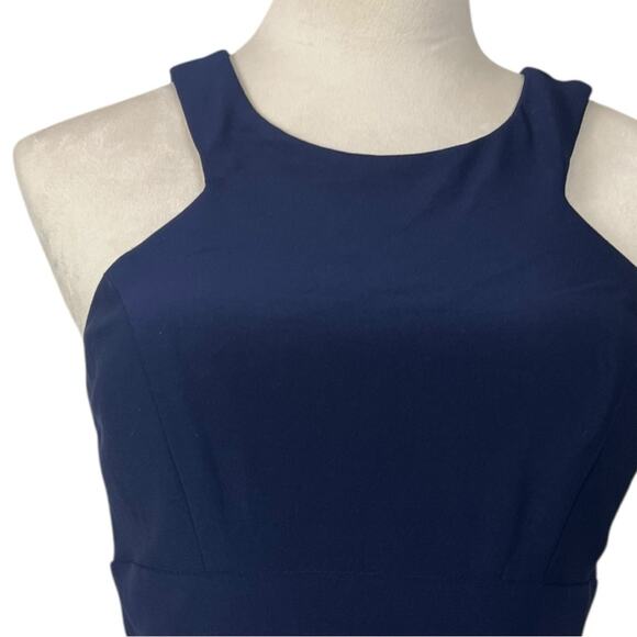 Xscape Ballgown Formal Dress Halter Neck High Low Blue Pink Floral Women Size 8 - Picture 11 of 15